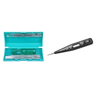taparia 802 screw driver set with neon bulb silverblue 1 piece