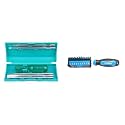 TAPARIA 802 Screw Driver Set with Neon Bulb (Silver/Blue), 1 Piece