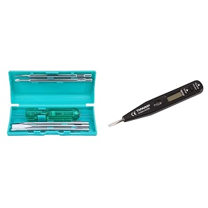 taparia 802 screw driver set with neon bulb silverblue 1 piece