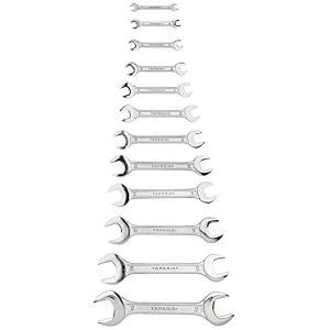 taparia dep-12 grade steel double ended spanners kit silver