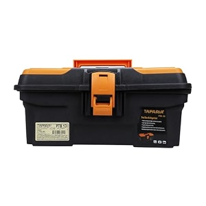 taparia ptb13 compact plastic tool box with organizer orange and black