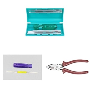 taparia 802 screw driver set with neon bulb silverblue 1 piece