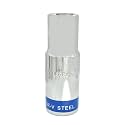 TAPARIA Socket made of Chrome Vanadium Steel 6 Point Deep/Long Socket (Silver), L 20H of 1/2" (12.7mm) Square drive size, Suitable for Automobile, Industrial, Fabrication, Professional &amp; Home Use