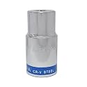 TAPARIA Socket made of Chrome Vanadium Steel 6 Point Deep/Long Socket (Silver), L 30H of 1/2" (12.7mm) Square drive size, Suitable for Automobile, Industrial, Fabrication, Professional &amp; Home Use