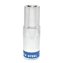 TAPARIA Socket made of Chrome Vanadium Steel 6 Point Deep/Long Socket (Silver), L 19H of 1/2" (12.7mm) Square drive size, Suitable for Automobile, Industrial, Fabrication, Professional &amp; Home Use
