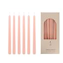 Tapered Dinner Candles, Pack of 6 – Soy & Paraffin Wax Blend, 10-Inch Dripless Taper Candles with 7-Hr. Clean Burn – Smokeless Unscented Tapers for Weddings, Dinner Tables & Home Decor – Peaches
