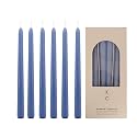 Tapered Dinner Candles, Pack of 6 – Soy &amp; Paraffin Wax Blend, 10-Inch Dripless Taper Candles with 7-Hr. Clean Burn – Smokeless Unscented Tapers for Weddings, Dinner Tables &amp; Home Decor – Duck Blue
