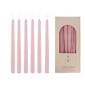 Tapered Dinner Candles, Pack of 6 – Soy &amp; Paraffin Wax Blend, 10-Inch Dripless Taper Candles with 7-Hr. Clean Burn – Smokeless Unscented Tapers for Weddings, Dinner Tables &amp; Home Decor – Blush Pink