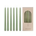 Tapered Dinner Candles, Pack of 6 – Soy & Paraffin Wax Blend, 10-Inch Dripless Taper Candles with 7-Hr. Clean Burn – Smokeless Unscented Tapers for Weddings, Dinner Tables & Home Decor – Sage