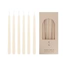 Tapered Dinner Candles, Pack of 6 – Soy & Paraffin Wax Blend, 10-Inch Dripless Taper Candles with 7-Hr. Clean Burn – Smokeless Unscented Tapers for Weddings, Dinner Tables & Home Decor – Ivory