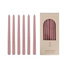 Tapered Dinner Candles, Pack of 6 – Soy &amp; Paraffin Wax Blend, 10-Inch Dripless Taper Candles with 7-Hr. Clean Burn – Smokeless Unscented Tapers for Weddings, Dinner Tables &amp; Home Decor – Dusty Rose