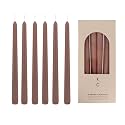 Tapered Dinner Candles, Pack of 6 – Soy &amp; Paraffin Wax Blend, 10-Inch Dripless Taper Candles with 7-Hr. Clean Burn – Smokeless Unscented Tapers for Weddings, Dinner Tables &amp; Home Decor – Latte