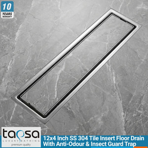 tapsa floor stainless steel push down strainer 30 cm set of 1