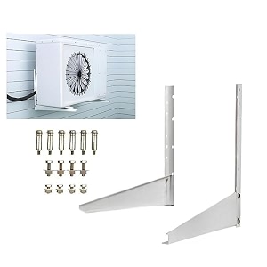 taqa heavy duty ac stand  rust-proof iron outdoor unit mounting bracket supports up to 150kg compatible with 1-2 ton acs  includes wall fittings  pack of 1
