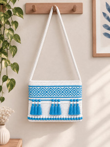 TARA HANDLOOM Multicolor Women Sling Bag Sky