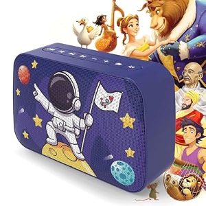 tarbull superbuddy kids screen free audio speaker 550 stories rhymes amp mantras preloaded musical toy with content upgrade amp bluetooth birthday gift for boys amp girls 3 to 10 years space