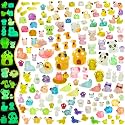 Tardigrade Mini Resin Animals Variety Pack, 150 Pcs Luminous Tiny Resin Animals Figures 48 Types Bulk Glow in The Dark Small Figurines Miniatures Garden Landscape Potted Decor
