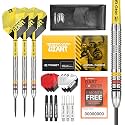 Target Darts Gabriel Clemens 24G Tungsten Steel Tip Darts Set - 9 Pro Grip Shafts - 9 Pro Ultra Flights – Dart Wallet - Dart Counter App Coupon Bundle