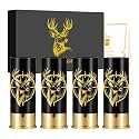 Targeting Deer Head Shot Glasses – Set of 4, Black, Hunting Gifts for Men
