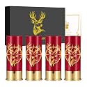 Targeting Deer Head Shot Glasses – Set of 4, Red, Hunting Gifts for Men