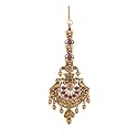 TARINIKA Antique Maang Tikka(Nethi chutti) for Women, Gold Plated Brass & CZ Stones Head Jewelry, Traditional Wedding Mang tikka Festive & Bridal Accessory