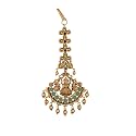 TARINIKA Antique Maang Tikka(Nethi chutti) for Women, Gold Plated Brass &amp; CZ Stones Head Jewelry, Traditional Wedding Mang tikka Festive &amp; Bridal Accessory