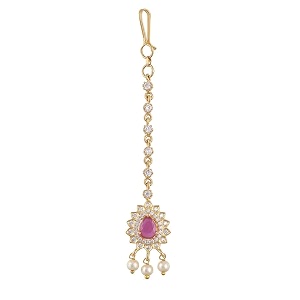 tarinika antique maang tikkanethi chutti for women gold plated brass amp cz stones head jewelry traditional wedding mang tikka festive amp bridal accessory