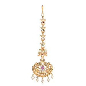 tarinika antique maang tikkanethi chutti for women gold plated brass amp cz stones head jewelry traditional wedding mang tikka festive amp bridal accessory