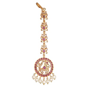 tarinika antique maang tikkanethi chutti for women gold plated brass amp cz stones head jewelry traditional wedding mang tikka festive amp bridal accessory