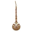 TARINIKA Antique Maang Tikka(Nethi chutti) for Women, Gold Plated Brass &amp; CZ Stones Head Jewelry, Traditional Wedding Mang tikka Festive &amp; Bridal Accessory