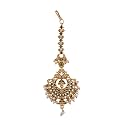 TARINIKA Antique Maang Tikka(Nethi chutti) for Women, Gold Plated Brass & CZ Stones Head Jewelry, Traditional Wedding Mang tikka Festive & Bridal Accessory