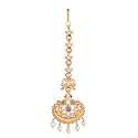 TARINIKA Antique Maang Tikka(Nethi chutti) for Women, Gold Plated Brass &amp; CZ Stones Head Jewelry, Traditional Wedding Mang tikka Festive &amp; Bridal Accessory