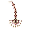 TARINIKA Antique Maang Tikka(Nethi chutti) for Women, Gold Plated Brass & CZ Stones Head Jewelry, Traditional Wedding Mang tikka Festive & Bridal Accessory