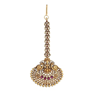 tarinika antique maang tikkanethi chutti for women gold plated brass amp cz stones head jewelry traditional wedding mang tikka festive amp bridal accessory
