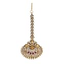 TARINIKA Antique Maang Tikka(Nethi chutti) for Women, Gold Plated Brass &amp; CZ Stones Head Jewelry, Traditional Wedding Mang tikka Festive &amp; Bridal Accessory
