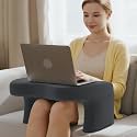 TARKAN Multipurpose Lap Desk for Laptop – Cushioned Laptop Stand with Detachable Leg &amp; Side Pocket | Portable Bed Table for Work, Study &amp; Entertainment
