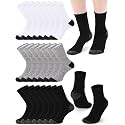 Tarpop 100 Pairs Bulk Mens Socks Moisture Wicking Casual Sports Ankle Socks for Homeless Unisex Adult Men Women