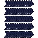 Tarpop 100 Pairs Bulk Mens Socks Moisture Wicking Casual Sports Ankle Socks for Homeless Unisex Adult Men Women