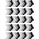 Tarpop 100 Pairs Bulk Mens Socks Moisture Wicking Casual Sports Ankle Socks for Homeless Unisex Adult Men Women