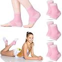 Tarpop 3 Pair Girls Ankle Brace Compression Sleeves, Pink, Small