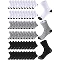 Tarpop Bulk Socks Mens Moisture Wicking Casual Sports Ankle Socks Bulk for Homeless Unisex Adult