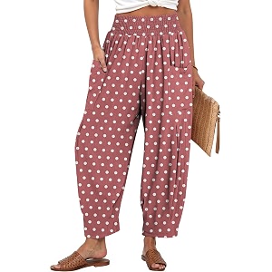 TARSE Womens Linen Wide Leg Pants Baggy