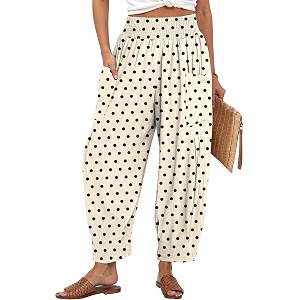 TARSE Womens Linen Wide Leg Pants Baggy