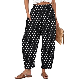 TARSE Womens Linen Wide Leg Pants Baggy