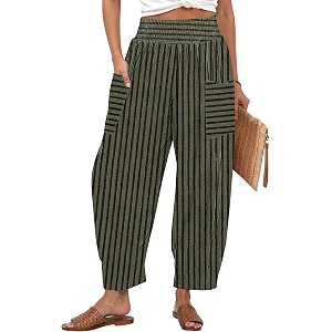TARSE Womens Linen Wide Leg Pants Baggy