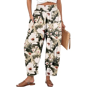 TARSE Womens Linen Wide Leg Pants Baggy