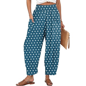 TARSE Womens Linen Wide Leg Pants Baggy