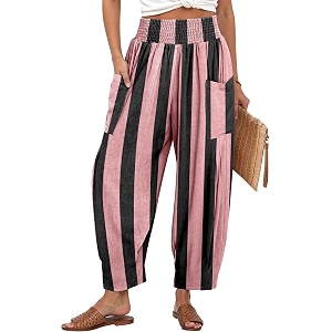 TARSE Womens Linen Wide Leg Pants Baggy