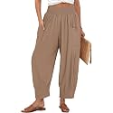 TARSE Women39s Linen Wide Leg Pants Baggy