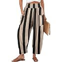 TARSE Women39s Linen Wide Leg Pants Baggy